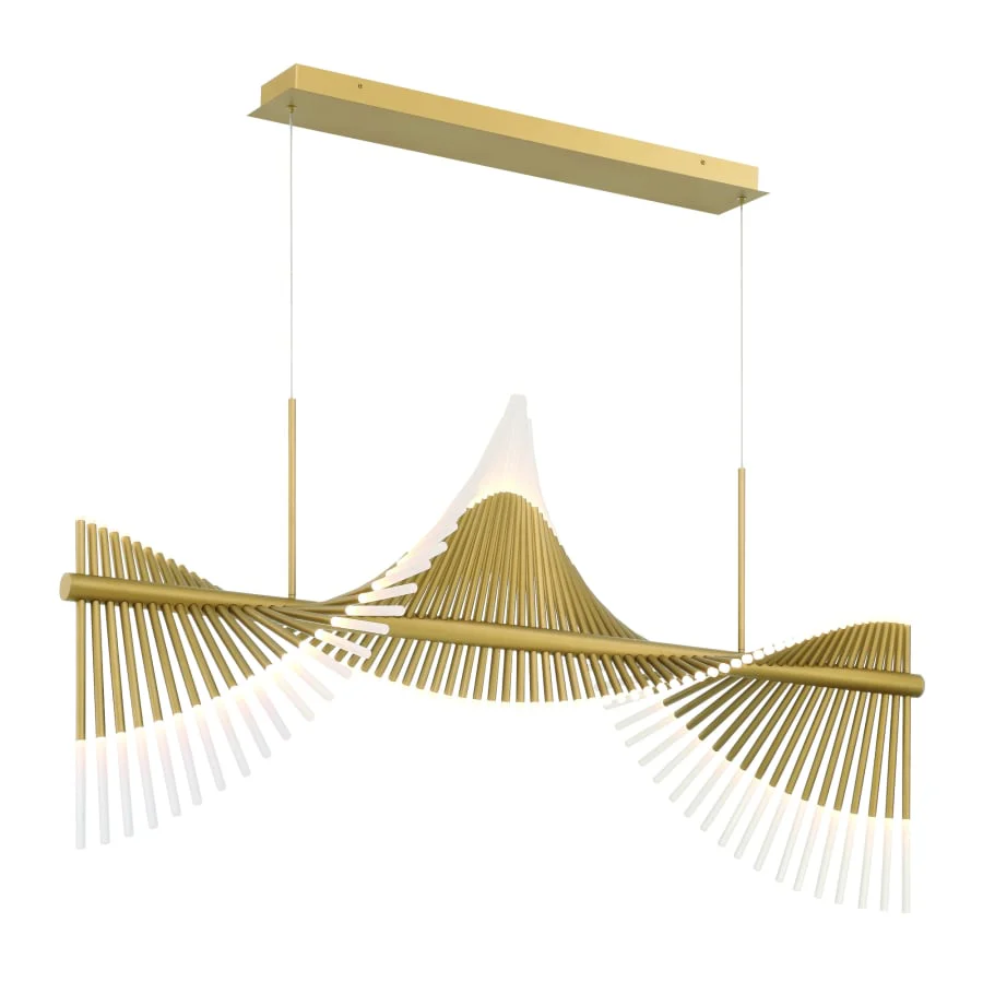 Eurofase Lighting Voltik 59" Wide LED Abstract Linear Chandelier - Image 2