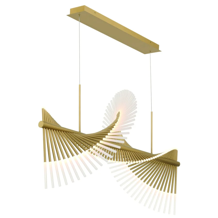 Eurofase Lighting Voltik 59" Wide LED Abstract Linear Chandelier - Image 3