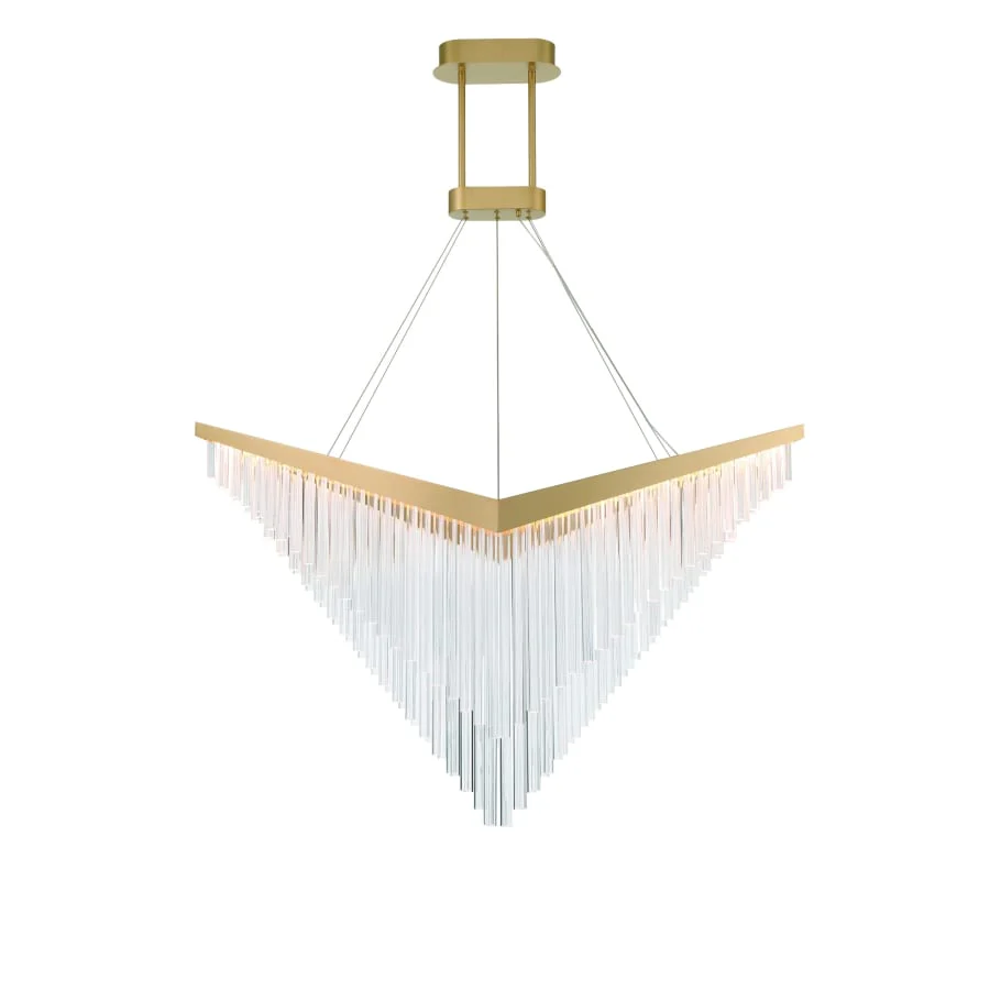 Eurofase Lighting Vivien 60" Wide LED Abstract Linear Chandelier - Image 3
