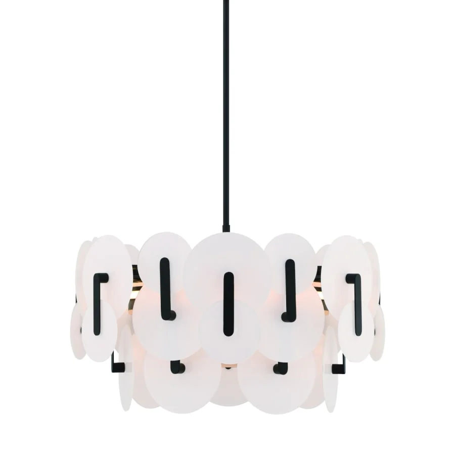 Eurofase Lighting Nuvola 24" Wide LED Abstract Drum Chandelier - Image 1