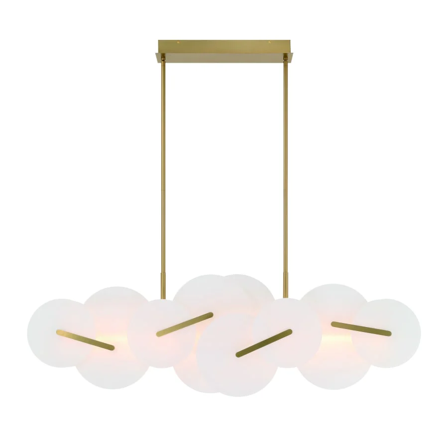 Eurofase Lighting Nuvola 56" Wide LED Abstract Linear Chandelier - Image 1