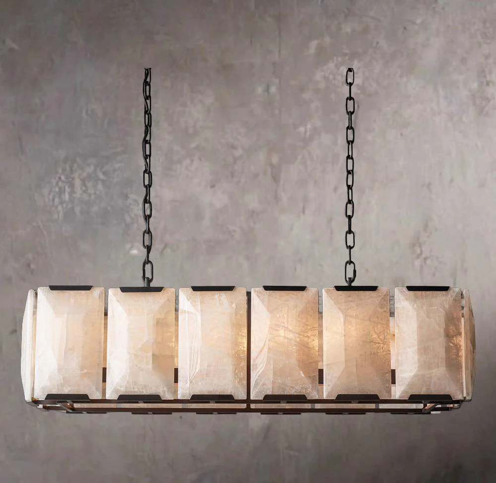 Harlowe Crystal Rectangular Chandelier 42" - Image 3