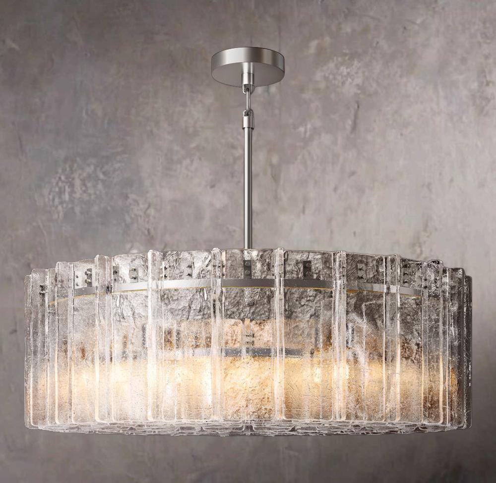 Gridded Circular Chandelier 48" - Image 1