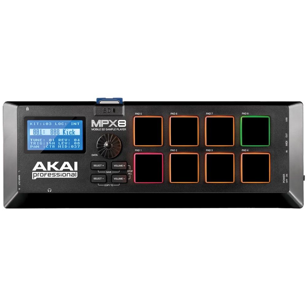 Akai MPX8 SD Sample Pad Controller w/ USB & MIDI - Image 1