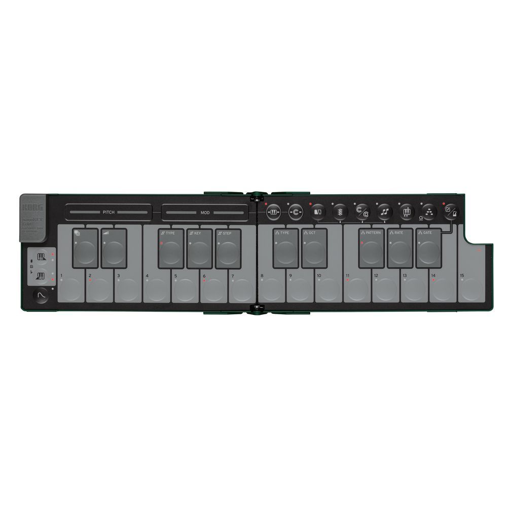 Korg nanoKEY Fold 25-Key Foldable MIDI Keyboard (Alpine Green) - Image 1
