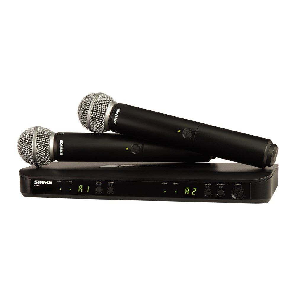 Shure BLX288 / SM58 Dual Wireless Mic System M17 (662-686MHz) - Image 1