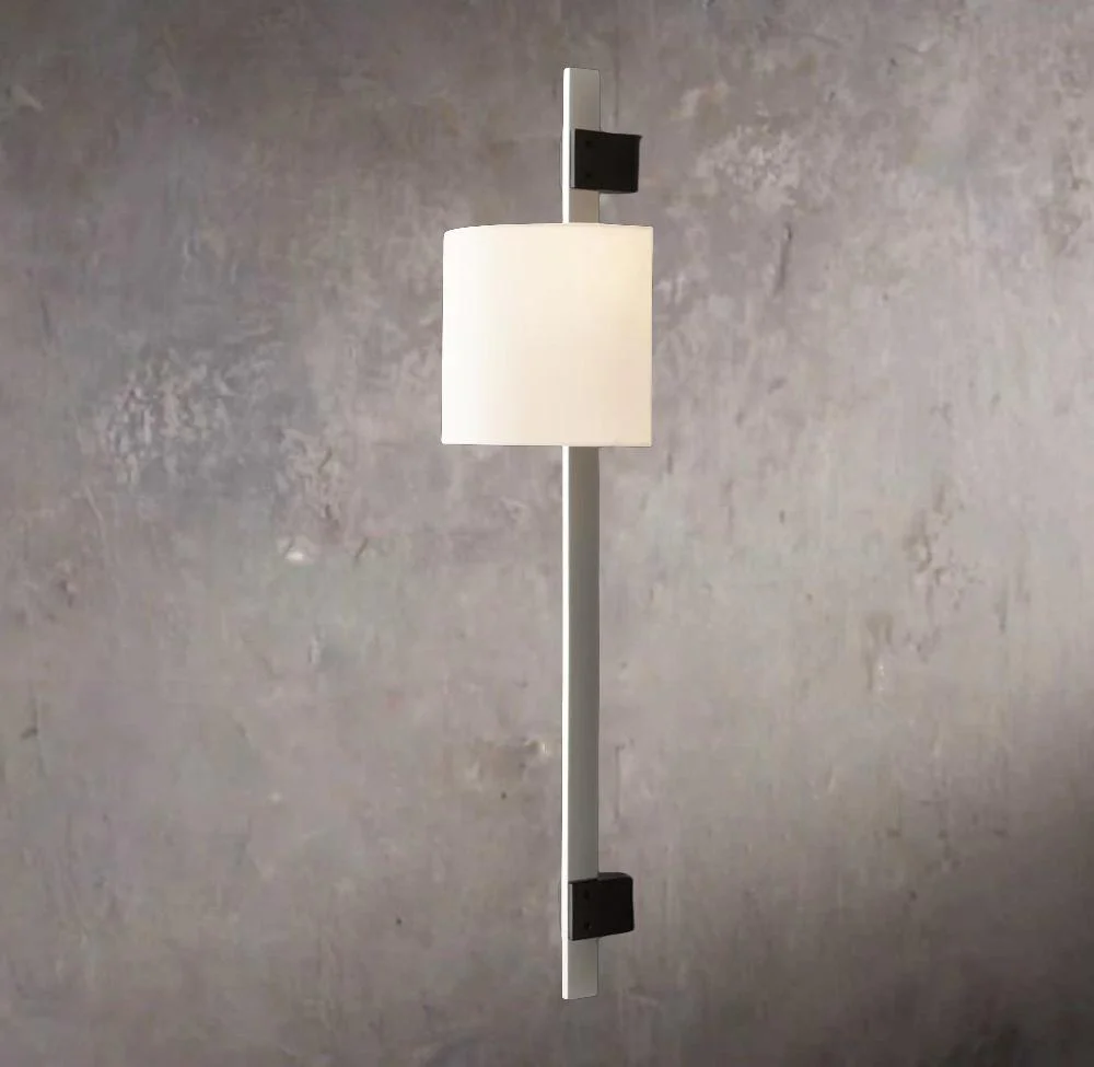 Vela Rectangular Bar Wall Sconce - Circular Shade - Image 2