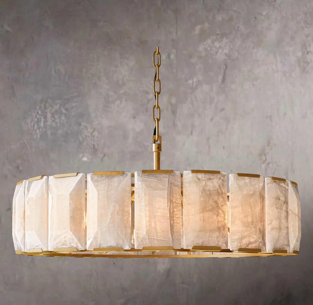 Harlow Calcited Circular Chandelier 43" - Image 1