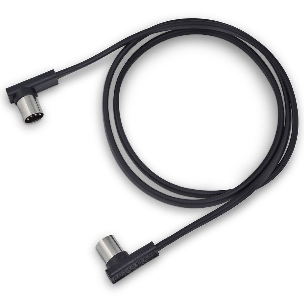RockBoard Flat Patch Midi Cable 100cm Black - Image 1