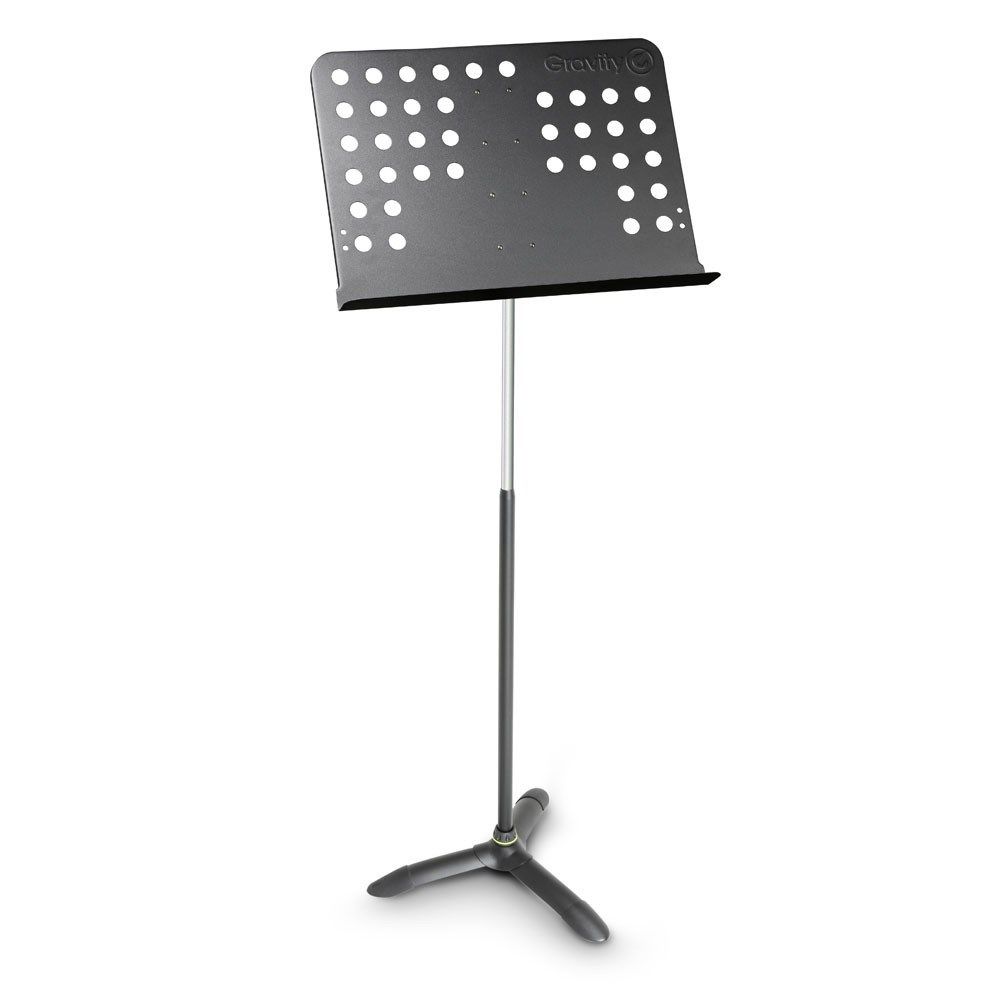 Gravity NSORC2L Tall Music Stand Orchestra w/ Perforated Steel Desk - Image 1