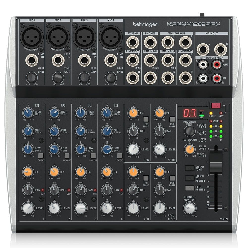 Behringer Xenyx 1202SFX 12-Input Mixer w/ USB & Klark Teknik Effects - Image 1
