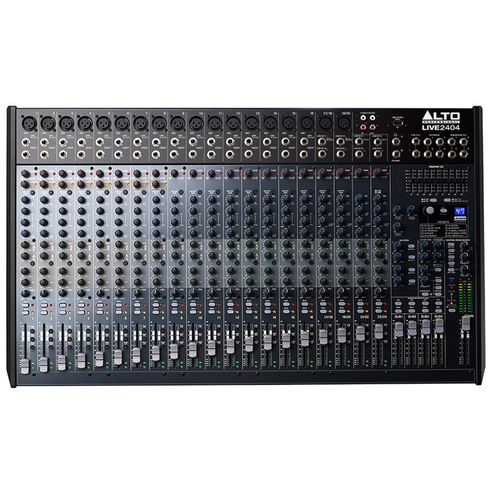 Alto Live 2404 Professional 24-Channel 4-Bus Mixer w/ USB & Effects - Image 1