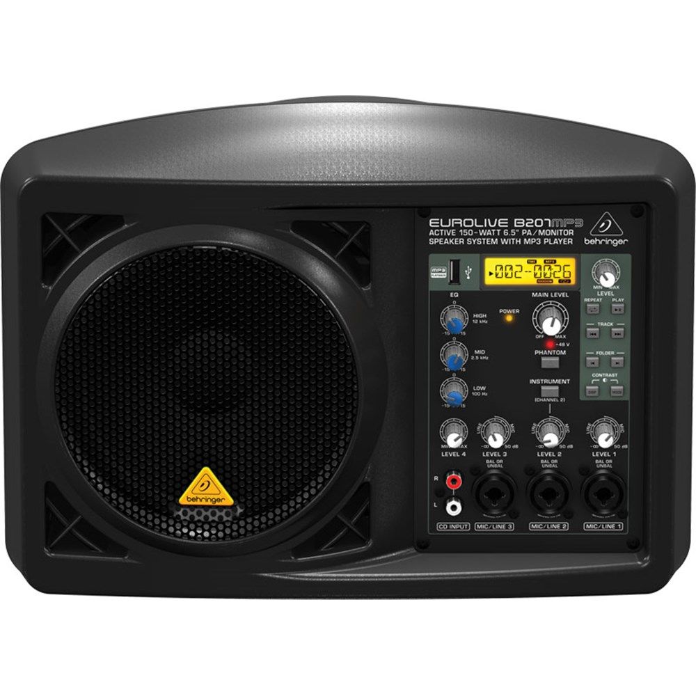 Behringer Eurolive B207MP3 Active 7" PA Speaker w/ MP3 - Image 1