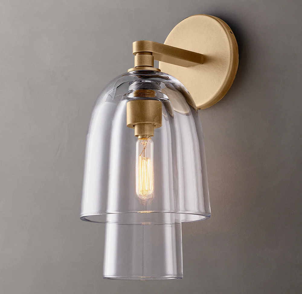 Blome Transparent Glass Flute Wall Sconce - Image 3