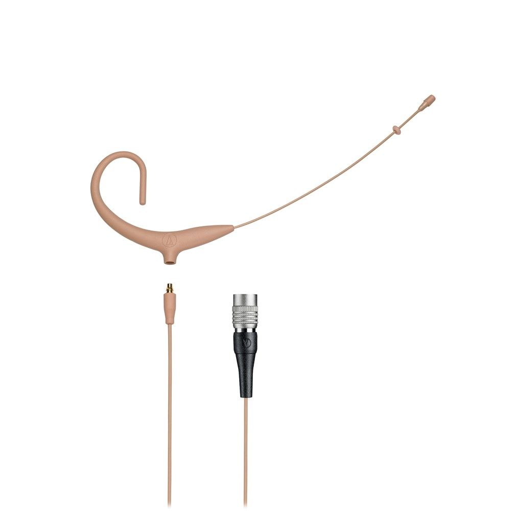 Audio Technica BP892xcW Subminiature Omnidirectional Condenser Headworn Mic (Beige) - Image 1