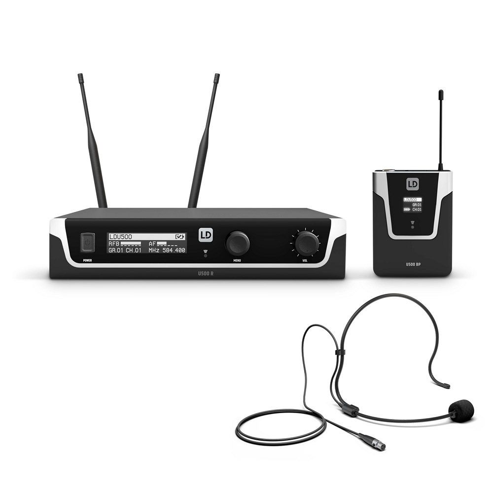 LD Systems U505 Wireless Headset System (Black) 584-608 MHz - Image 1