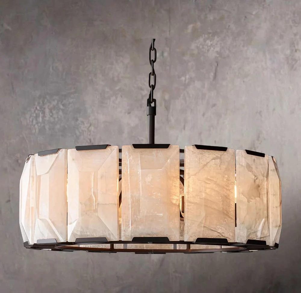 Harlowe Calcite Circular Chandelier 31" - Image 3