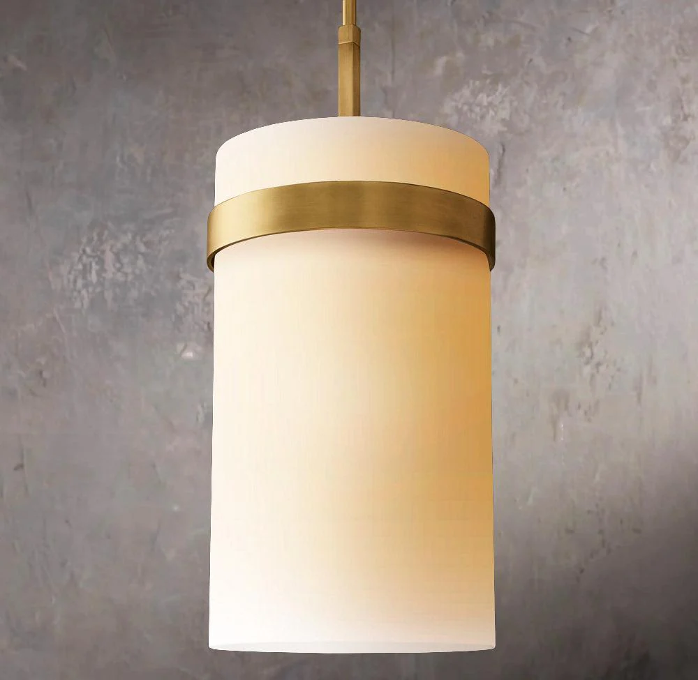 Ravelle Frosted Glass Hanging Pendant Lamp 12″