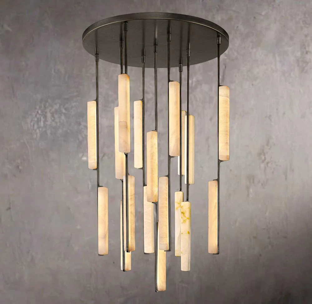 Audubon Alabaster Circular Ceiling 40" Chandelier - Image 2