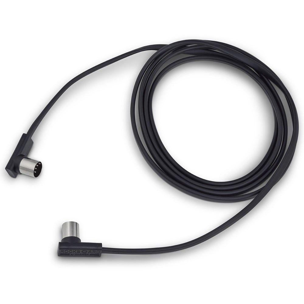 RockBoard Flat Patch Midi Cable 200cm Black - Image 1