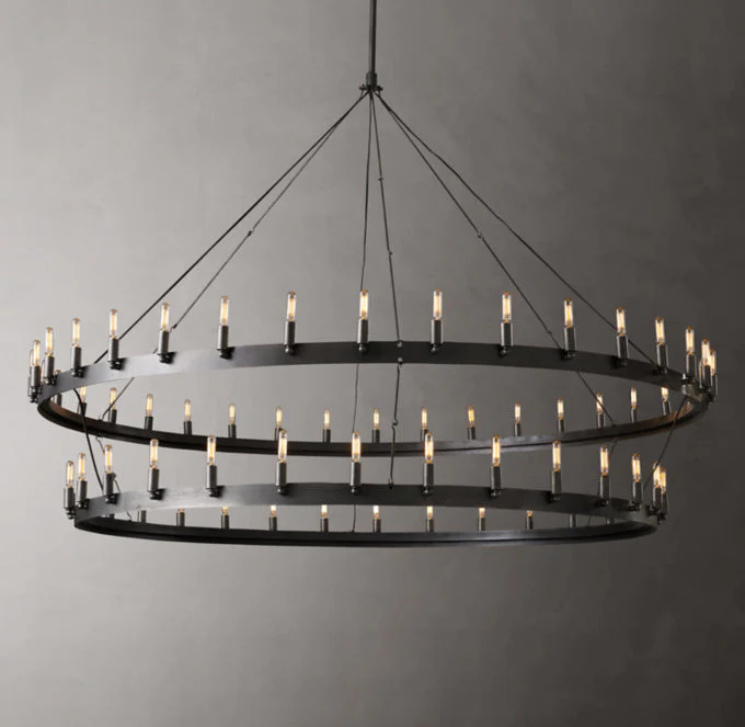 Camino Retro-Style Filament Dual-Tier Chandelier 71" - Image 2