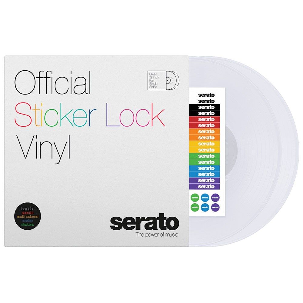 Serato 12" Sticker Lock Control Vinyl - Pair (Clear) - Image 1
