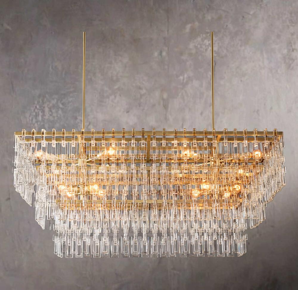 Marignane Layered Rectangular Chandelier 60" - Image 1