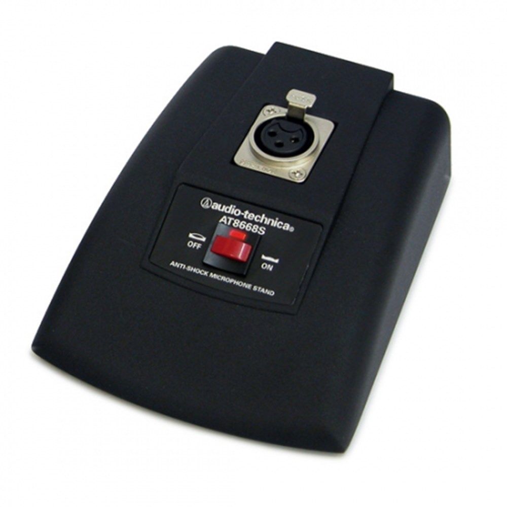 Audio Technica AT8668S Desk Stand for XLR Gooseneck Mic w/ Mute Switch & LED - Image 1