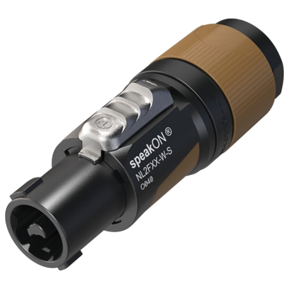 Neutrik FXX 2-Pole Speakon Cable Connector (Black/Brown) - Image 1