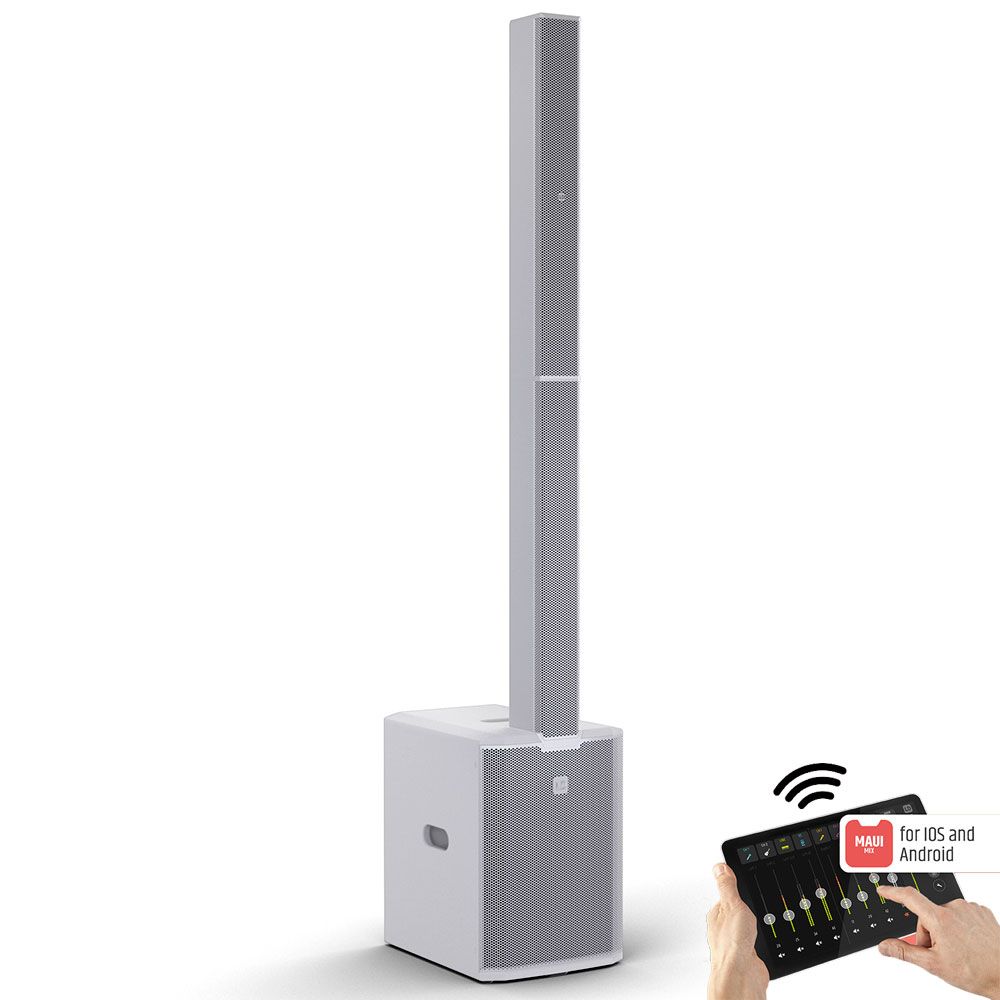 LD Systems MAUI 28 G3 Mix 2060w Column PA w/ Digital Mixer (White) - Image 1
