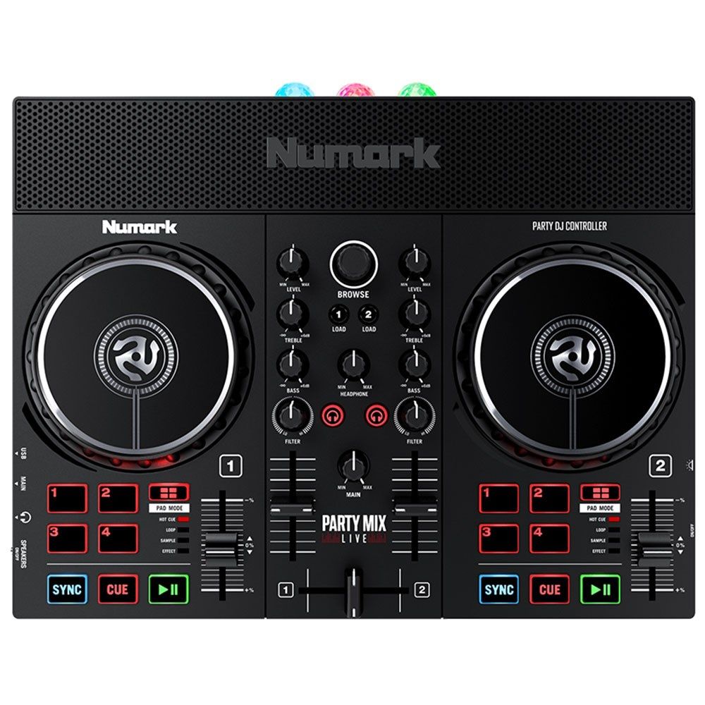 Numark Party Mix Live DJ Controller w/ Built-In Light Show & Speakers - Image 1