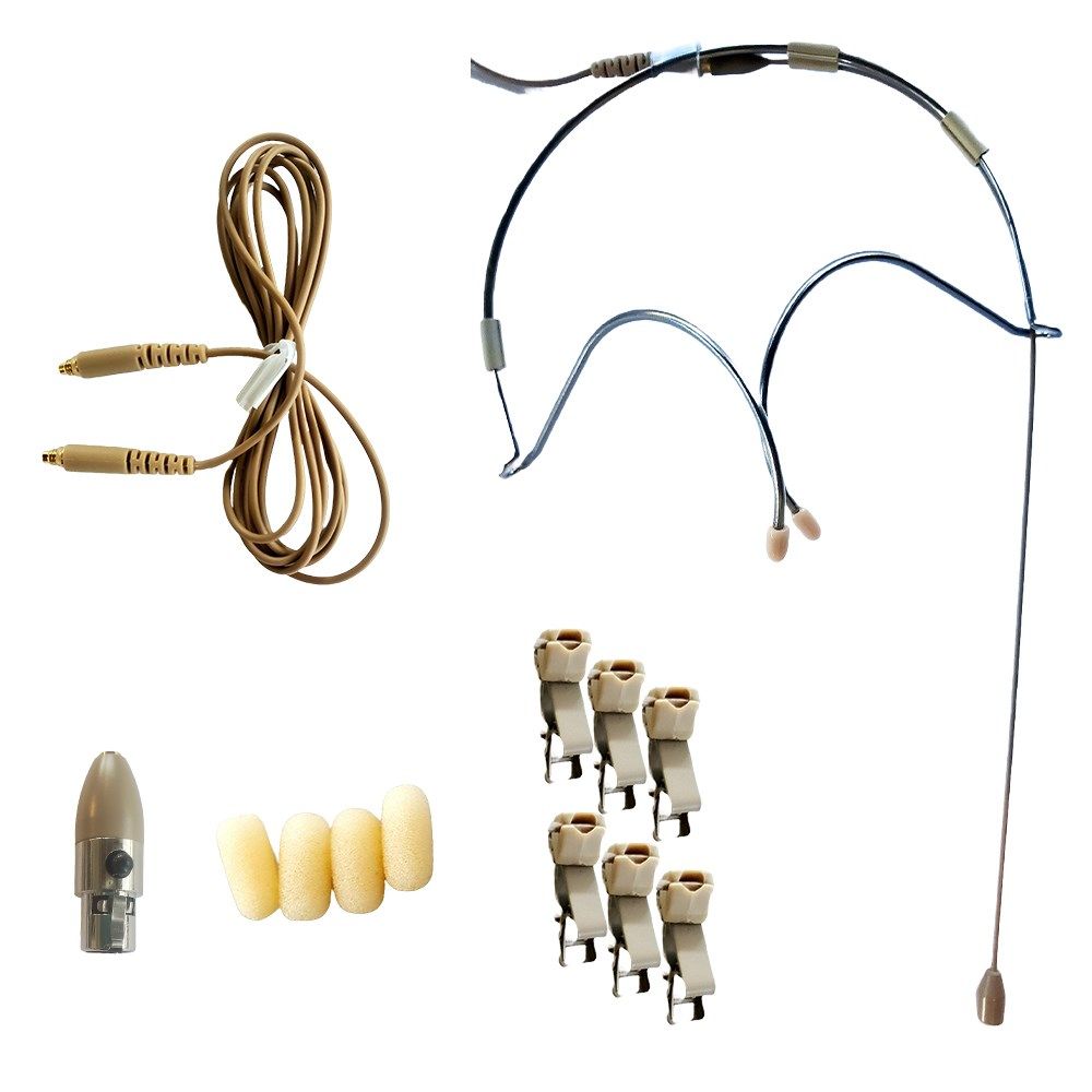 JAG IM5A 5mm Headset Mic Kit (Shure TA4F Connection) (Small Headband) (Beige) - Image 1