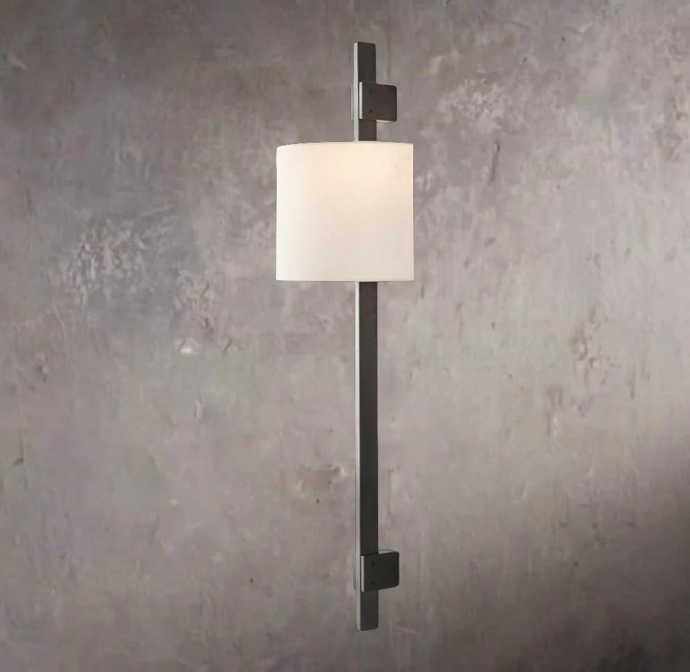 Vela Rectangular Bar Wall Sconce - Circular Shade - Image 3