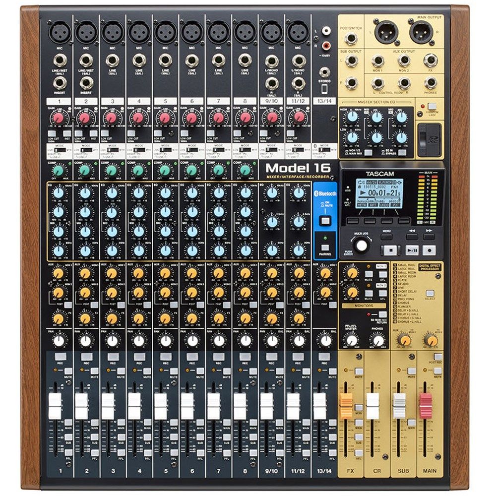 Tascam Model 16 Multitrack Recorder w/ Integrated USB Audio Interface & Analog Mixer - Image 1