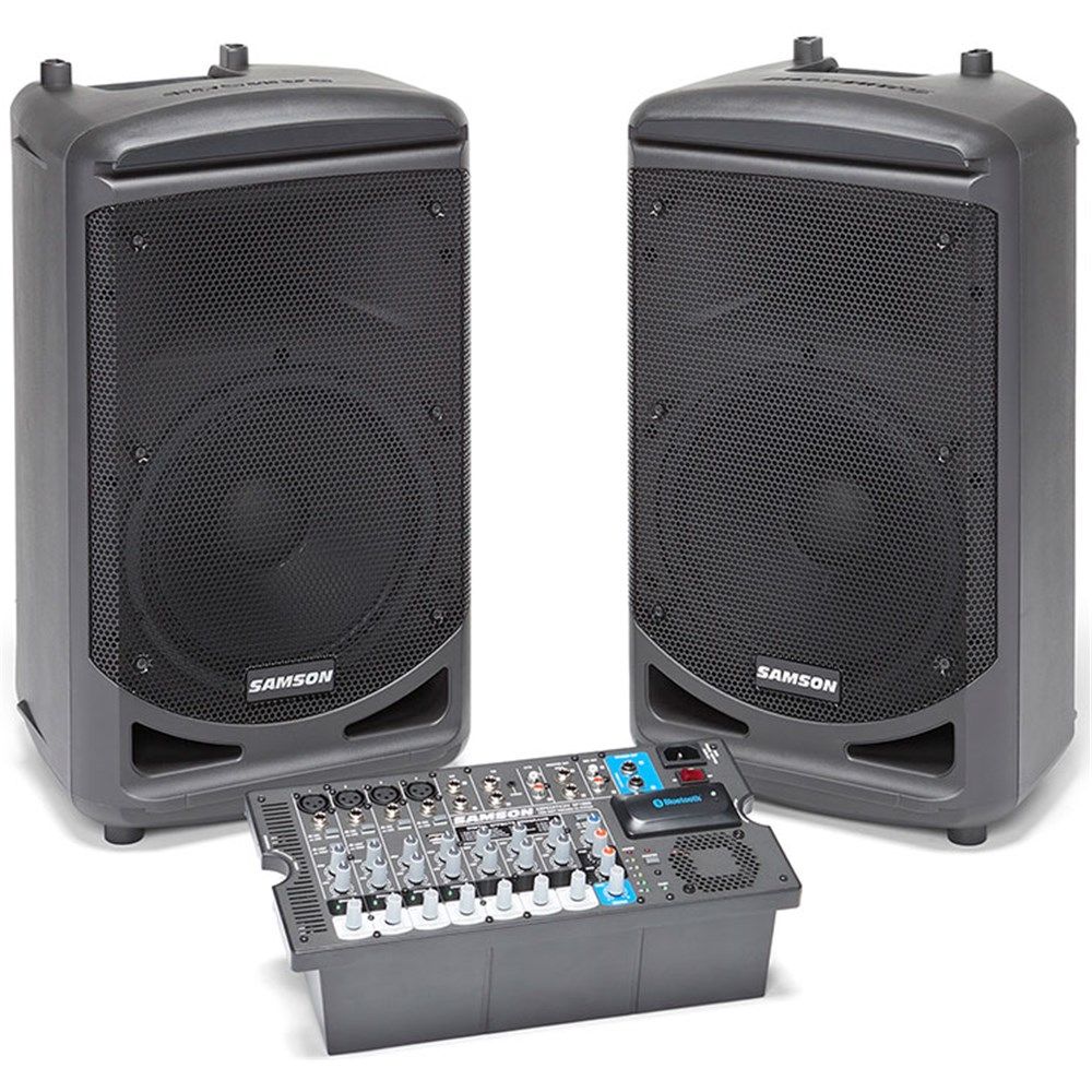 Samson Expedition XP1000 Portable PA w/ Bluetooth Includes 2 Speakers/Mixer - Image 1