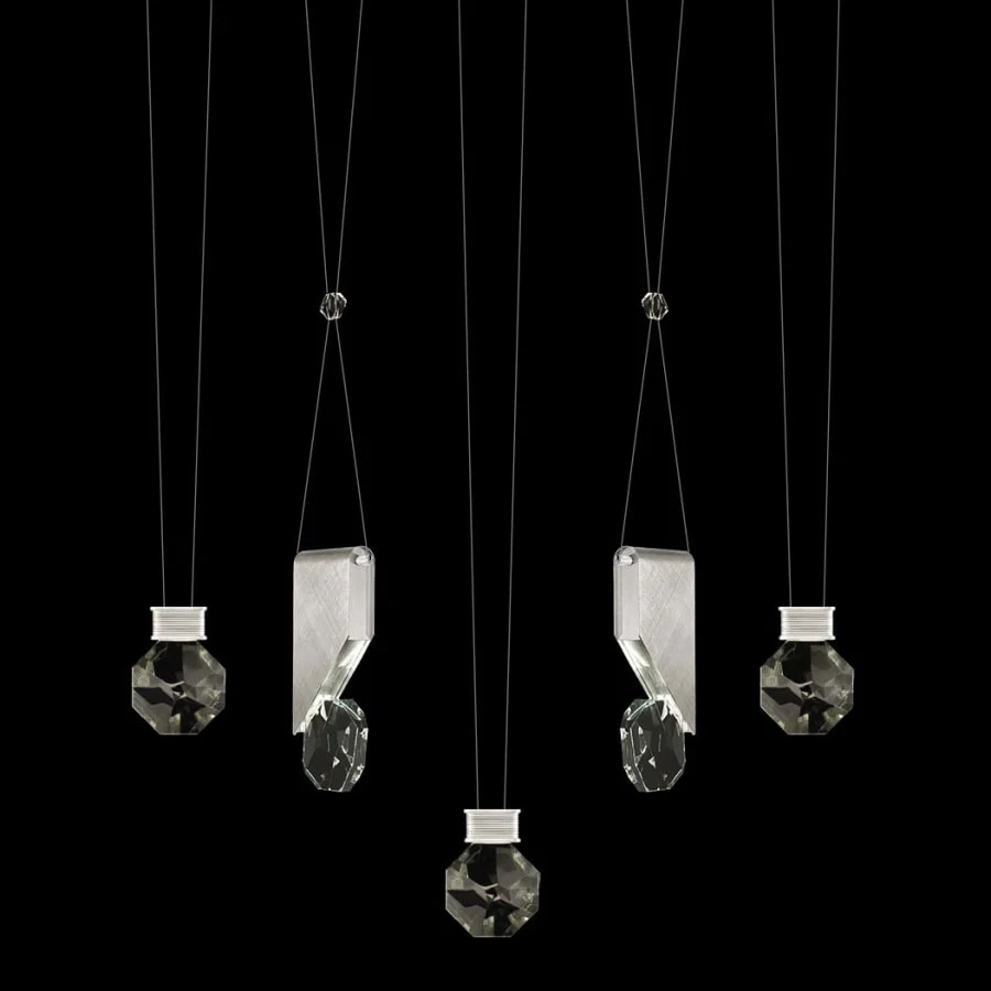 Fine Art Handcrafted Lighting ARIA 10 Light 43" Wide Integrated LED Crystal Linear Pendant - Image 1