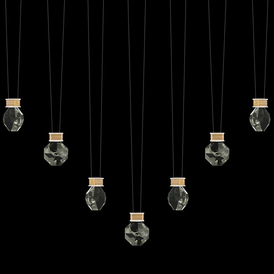 Fine Art Handcrafted Lighting ARIA 14 Light 60" Wide LED Crystal Linear Pendant - Image 1