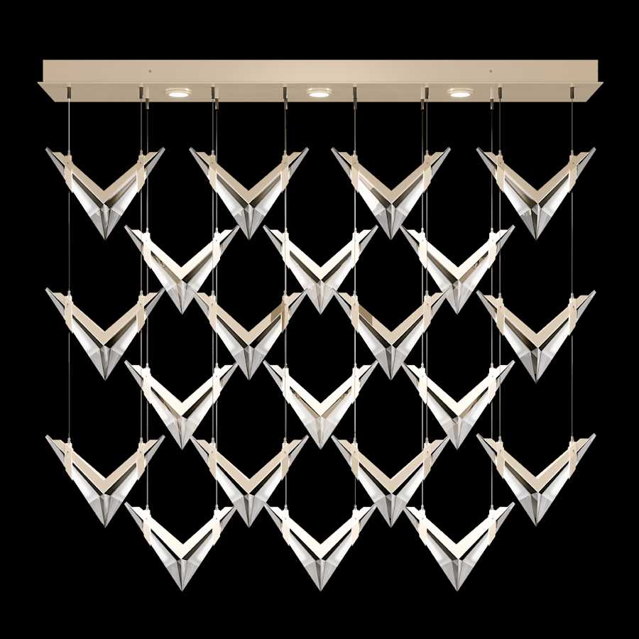 Fine Art Handcrafted Lighting Blade 3 Light 62" Wide Linear Pendant - Image 1