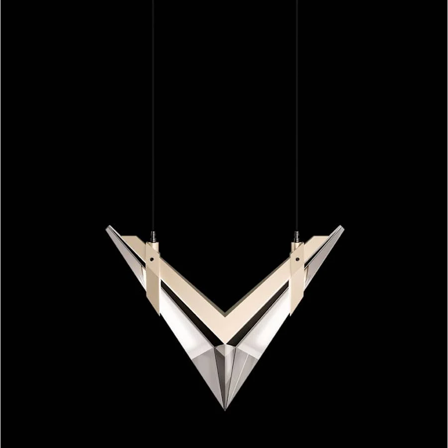 Fine Art Handcrafted Lighting Blade 14" Wide Linear Pendant - Image 1