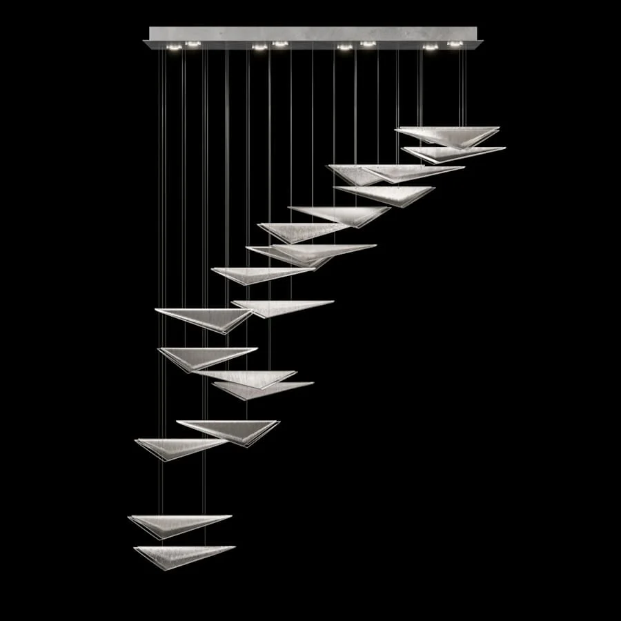 Fine Art Handcrafted Lighting Volo 8 Light 61" Wide LED Abstract Linear Pendant - Image 2
