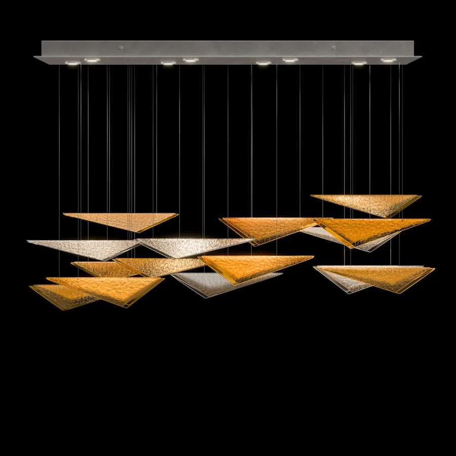 Fine Art Handcrafted Lighting Volo 8 Light 58" Wide LED Abstract Linear Pendant - Image 1