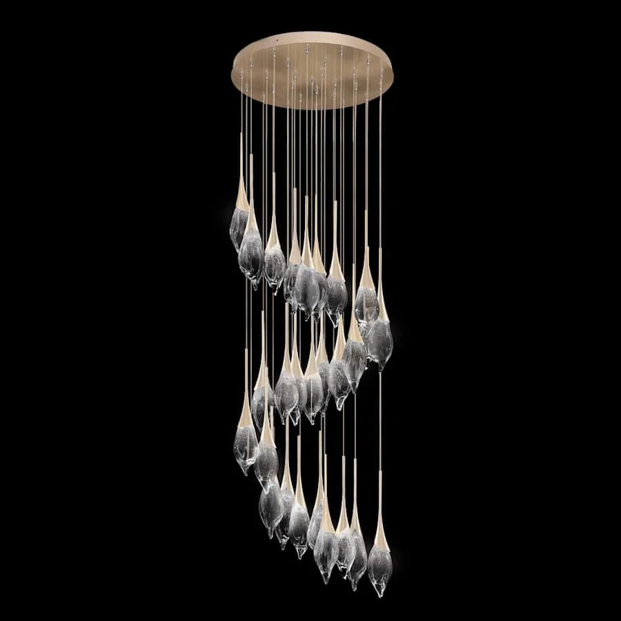Fine Art Handcrafted Lighting Mayu 33" Wide LED 28 Light Pendant - Image 2