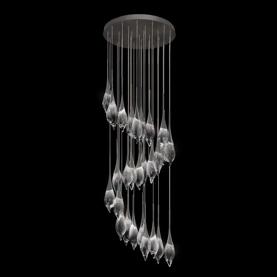 Fine Art Handcrafted Lighting Mayu 33" Wide LED 28 Light Pendant - Image 3
