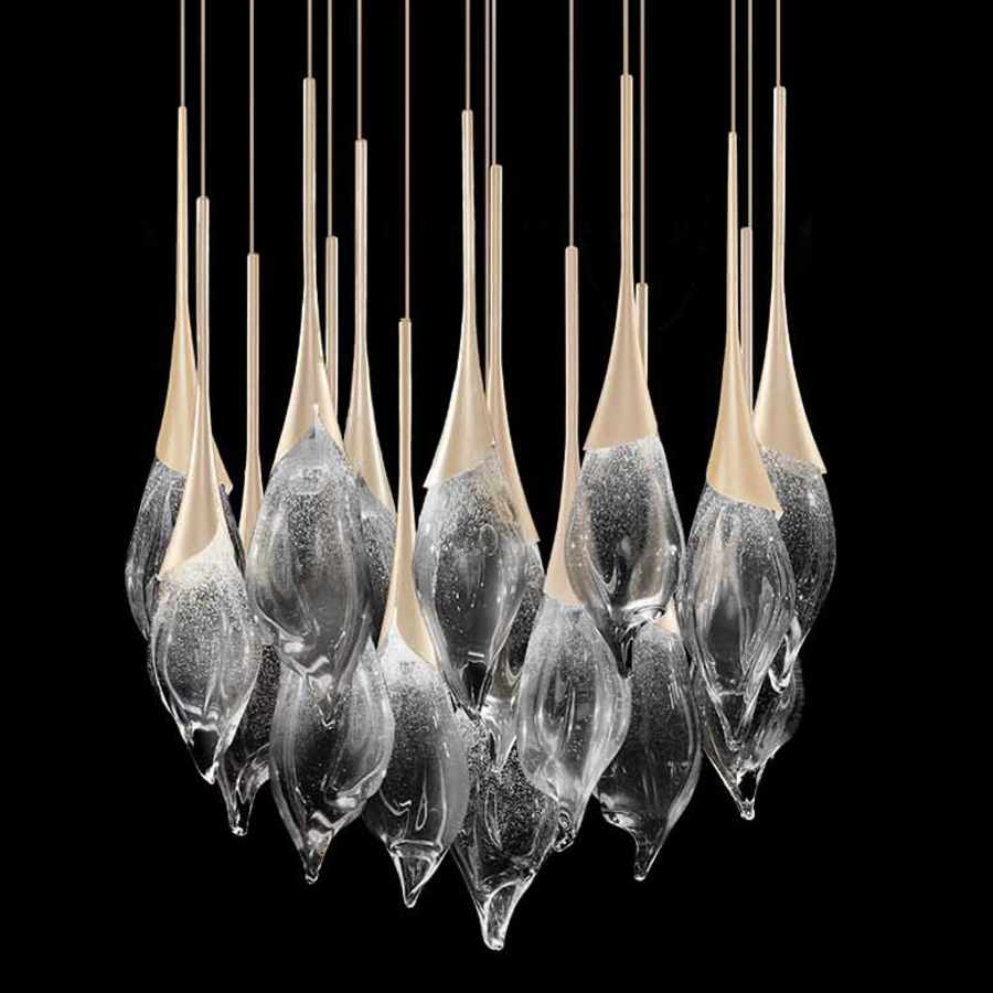 Fine Art Handcrafted Lighting Mayu 33" Wide LED 18 Light Pendant - Image 1