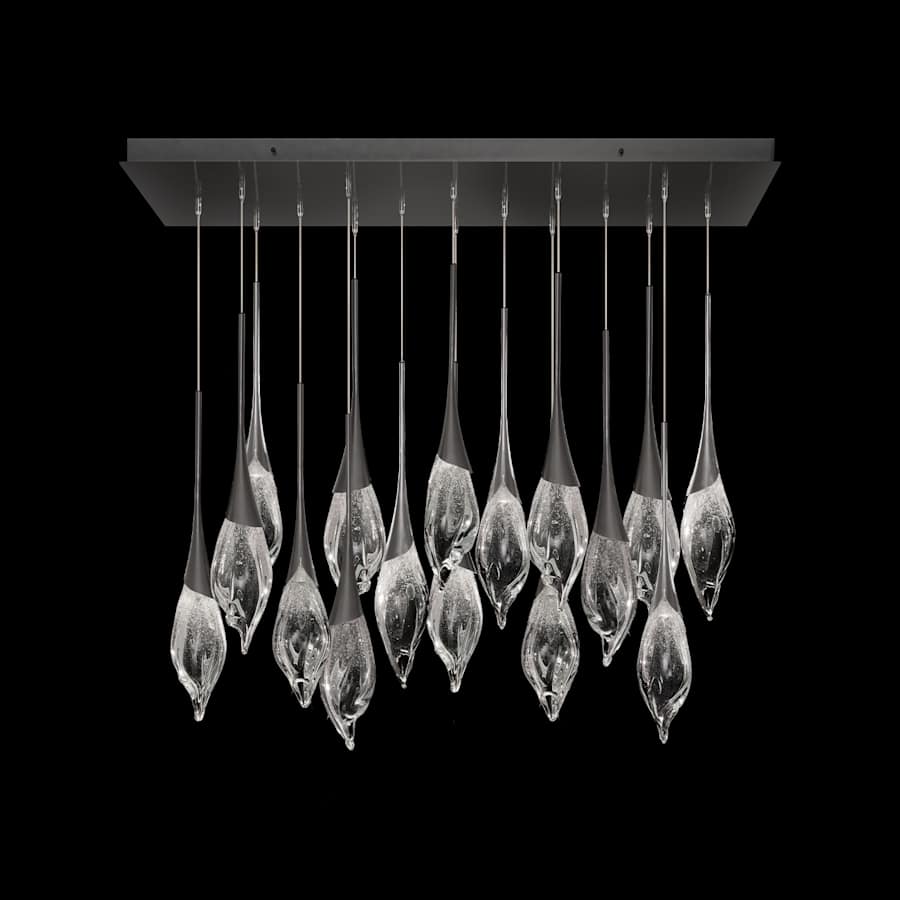 Fine Art Handcrafted Lighting Mayu 54" Wide LED 16 Light Linear Pendant - Image 1