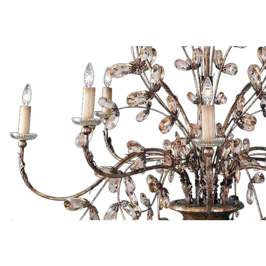 Fine Art Handcrafted Lighting A Midsummer Night's Dream Twelve-Light Two-Tier Chandelier with Crystal Accents and Candelabra Lights - Image 2