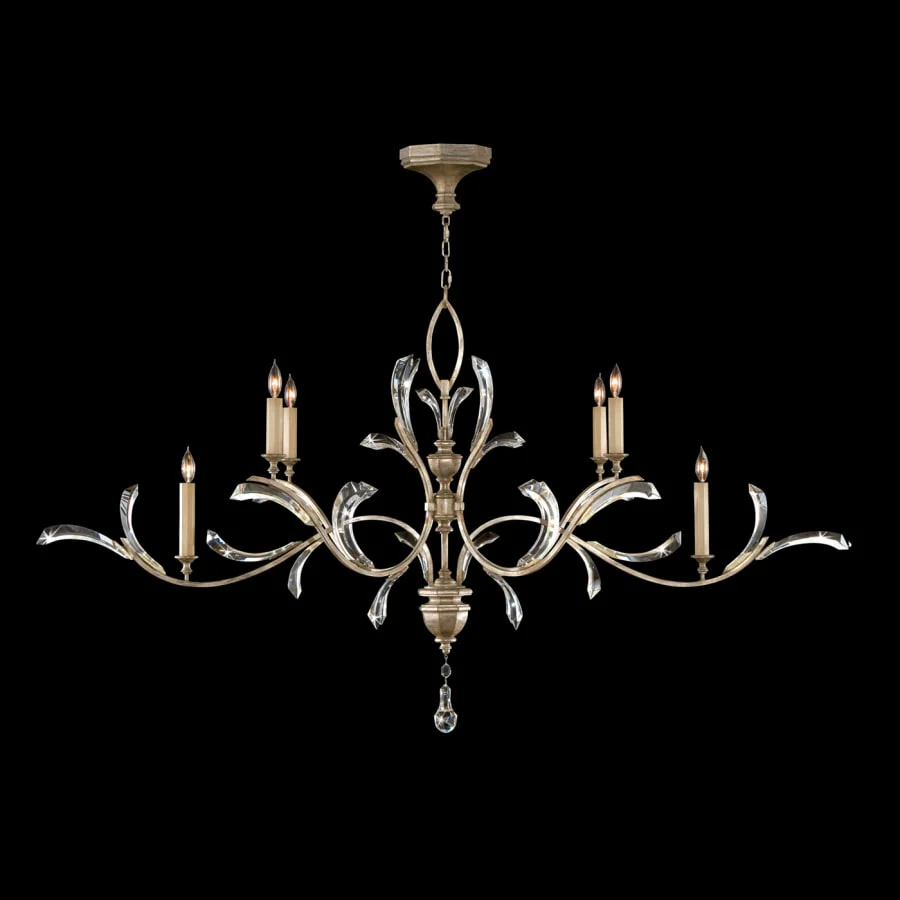 Fine Art Handcrafted Lighting Beveled Arcs 74" Oblong Chandelier with Arcing Beveled Crystal - Image 3