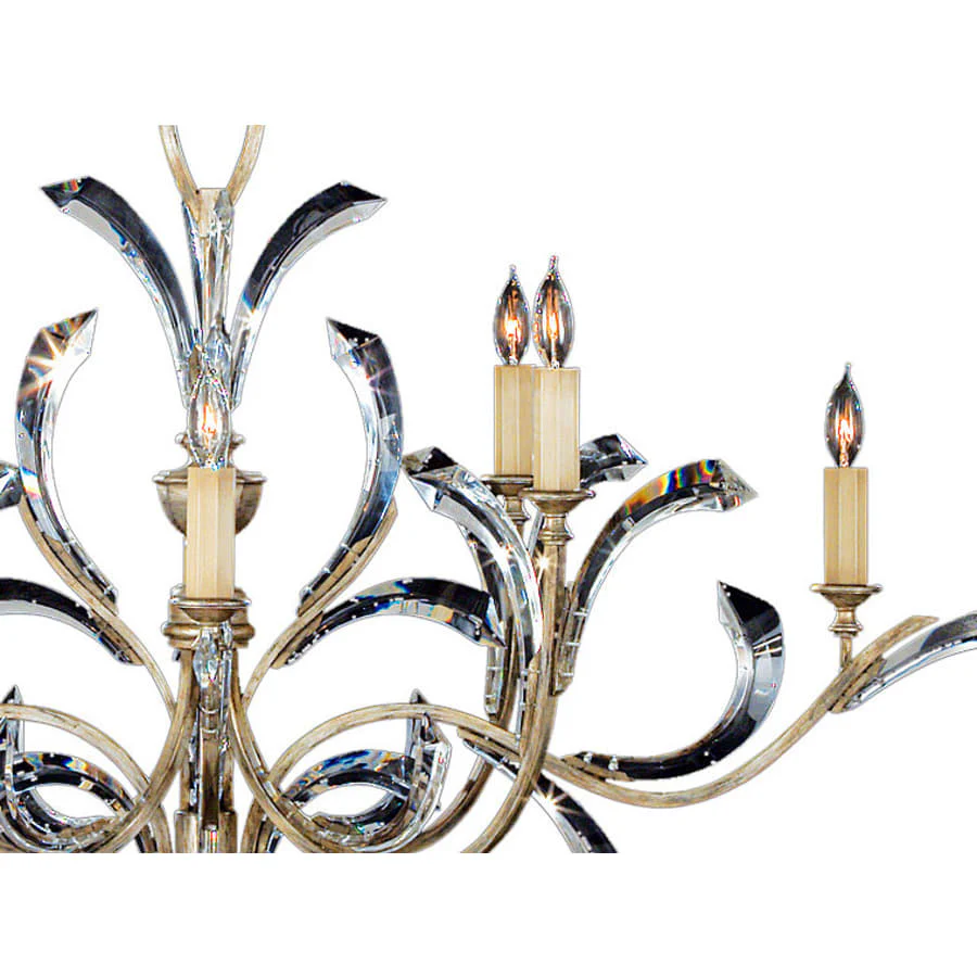 Fine Art Handcrafted Lighting Beveled Arcs 57" Round Chandelier with Arcing Beveled Crystal - Image 2