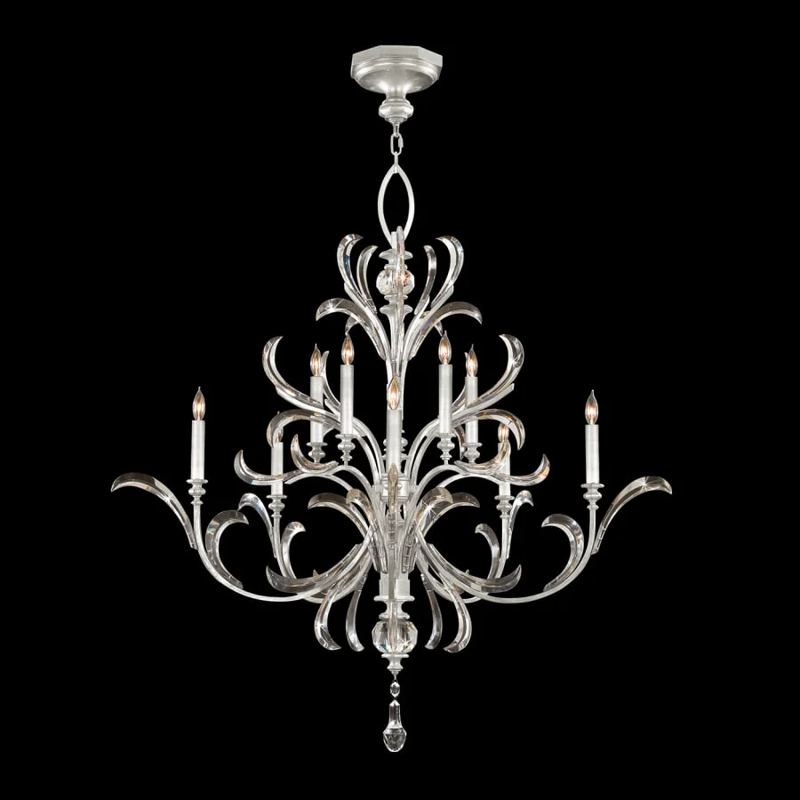 Fine Art Handcrafted Lighting Beveled Arcs 10 Light 56" Wide Crystal Chandelier - Image 2