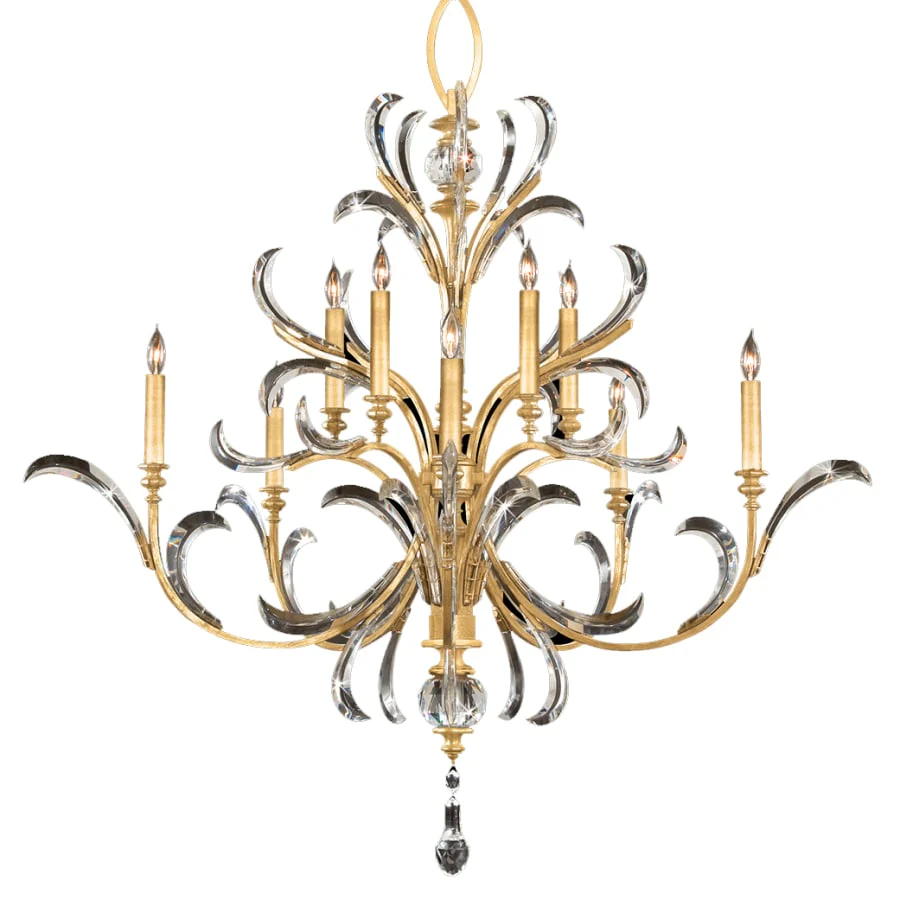 Fine Art Handcrafted Lighting Beveled Arcs 10 Light 56" Wide Crystal Chandelier - Image 1